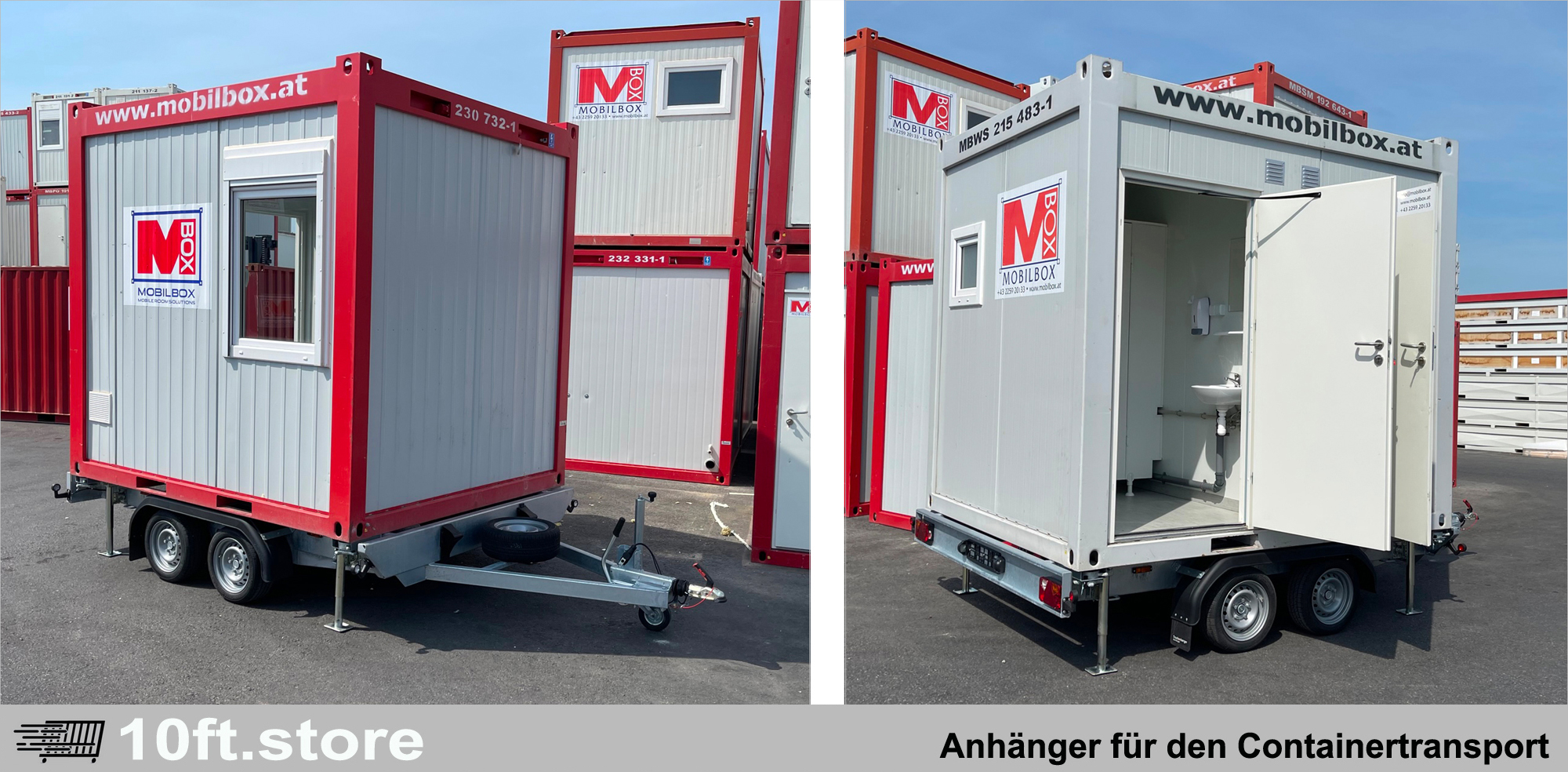 Anhänger für 10 Fuss Container